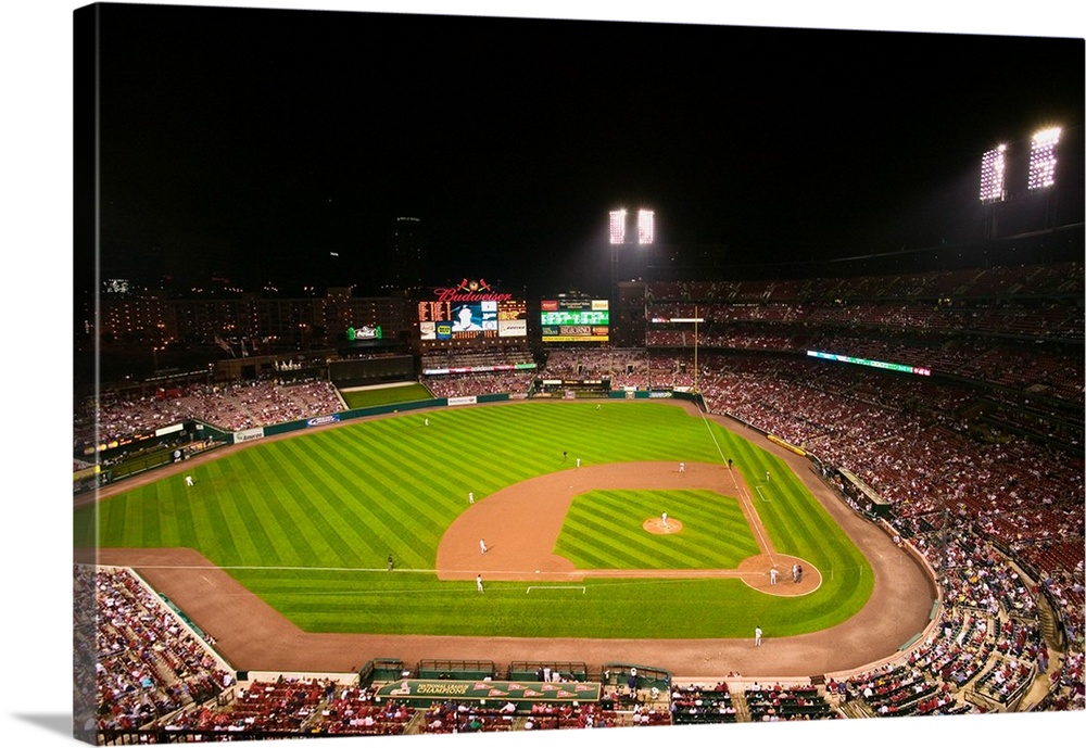 Busch Stadium Baseball Stadium Print, St. Louis Cardinals Baseball