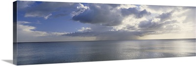 Florida, Sanibel Island, Gulf of Mexico, View of a storm forming over the sea