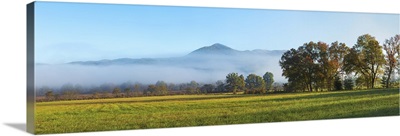 Fog over mountain, Cades Cove, Great Smoky Mountains National Park, Tennessee
