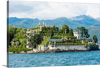 Formal garden on the south end of Isola Bella, Lake Maggiore, Piedmont, Italy