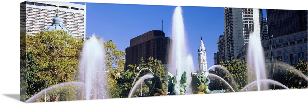 Fountain in a city, Swann Memorial Fountain, Philadelphia, Pennsylvania, USA