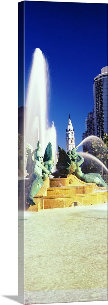 Fountain in a city, Swann Memorial Fountain, Philadelphia, Pennsylvania, USA