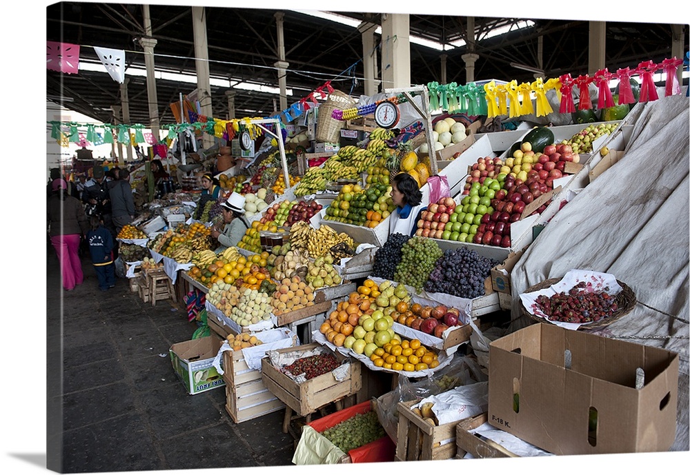 Fruits for sale in Central Market, Cuzco, Cusco Province, Peru