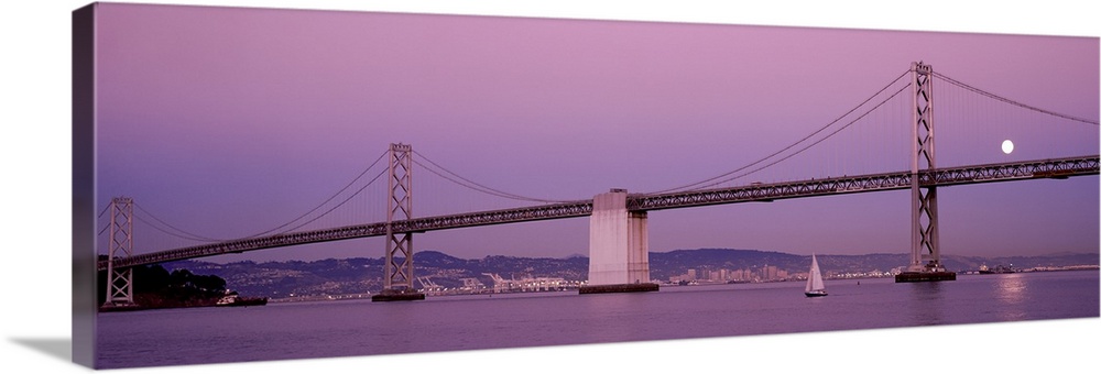 Full Moon Bay Bridge San Francisco CA