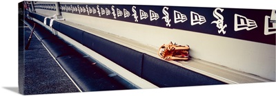 Glove In The Dugout, White Sox Vs Indians, Cellular Field, Chicago, Illinois