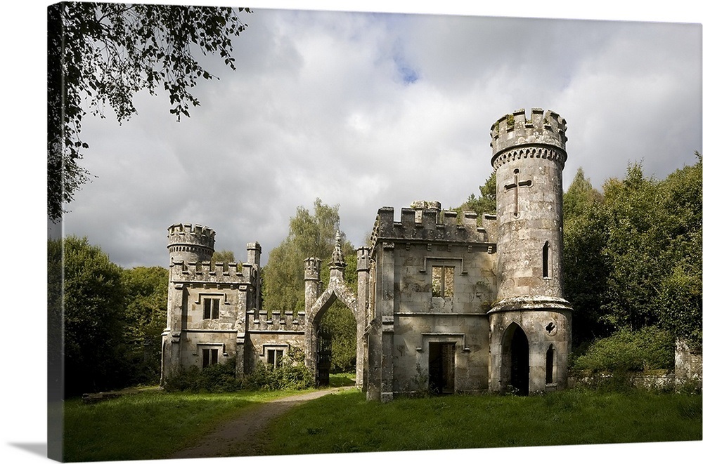 Gothic Entrance Gate to Ballysaggartmore Towers, Lismore ...