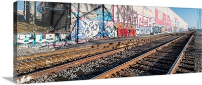 Graffiti On The Wall, Tenth Street Bridge, Los Angeles County, California, USA