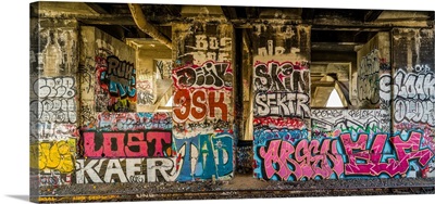 Graffiti On The Walls, Tenth Street Bridge, Los Angeles County, California, USA