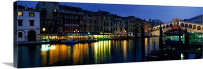 Grand Canal and Rialto Bridge Venice Italy