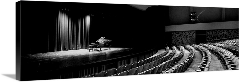 Grand Piano On A Concert Hall Stage, University Of Hawaii, Hilo, Hawaii, USA
