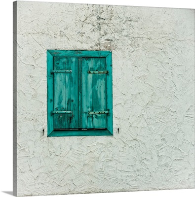Green window with closed shutter, Baden-Wurttemberg, Germany