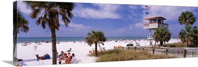 Group of people on the beach, Siesta Beach, Siesta Key, Florida
