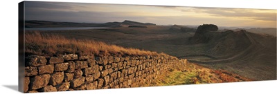 Hadrians wall, Northumberland, Uk