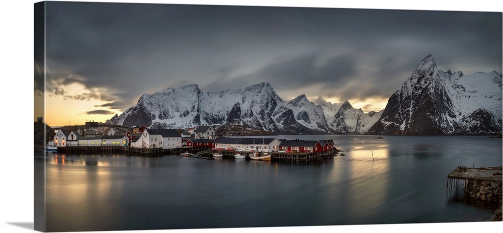 Hamnoy village on Lofoten, Nordland, Norway.