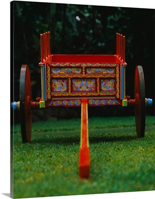Hand painted ox cart in a park, Sarchi, Costa Rica