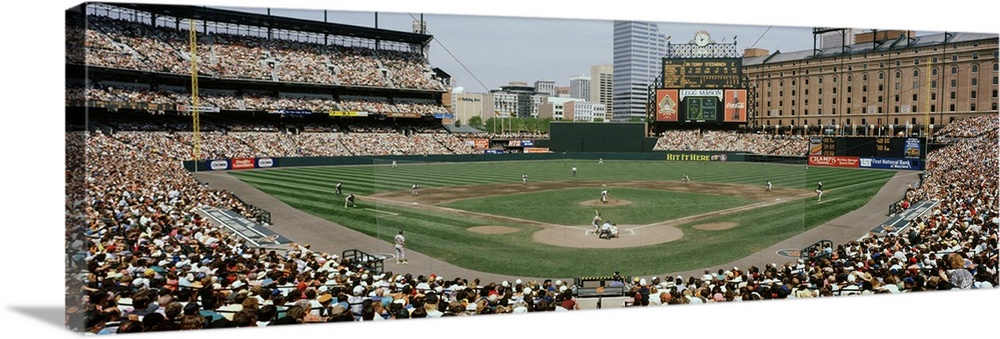 High angle view of a baseball field, Baltimore, Maryland, USA