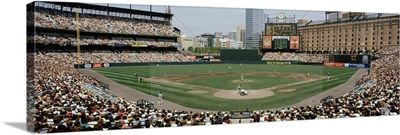 High angle view of a baseball field, Baltimore, Maryland