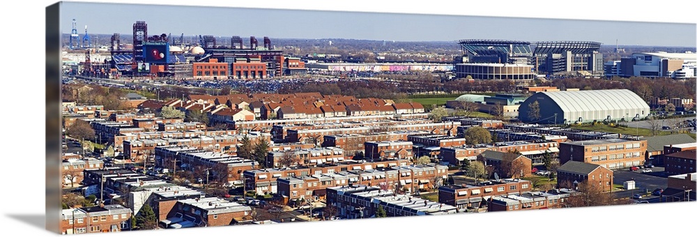 High angle view of a baseball stadium in a city, Eagles Stadium, Philadelphia, Pennsylvania