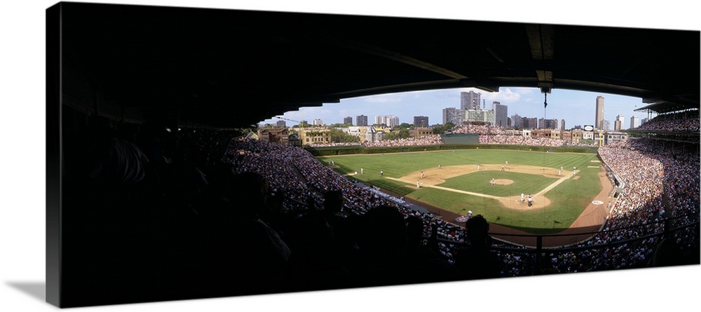 High angle view of a baseball stadium Wrigley Field Chicago Illinois