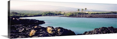 High angle view of a bay, Kiholo Bay, Kona, Hawaii
