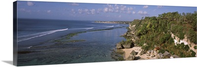 High angle view of a beach, Padang Padang Beach, Padang Padang, Bali, Indonesia