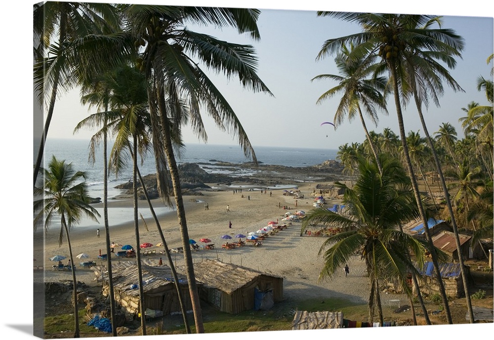 High angle view of a beach, Vagator Beach, Goa, India