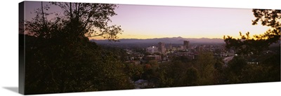High angle view of a city, Asheville, North Carolina