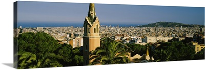 High angle view of a city, Barcelona, Spain