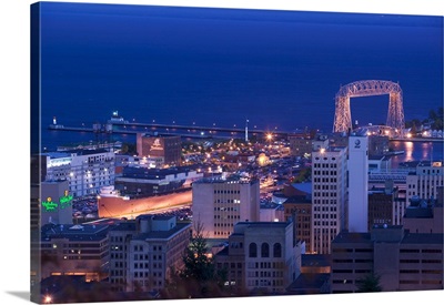 High angle view of a city, Canal Park, Duluth, Minnesota