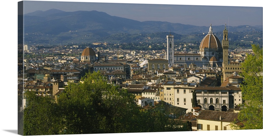High angle view of a city, Florence, Tuscany, Italy