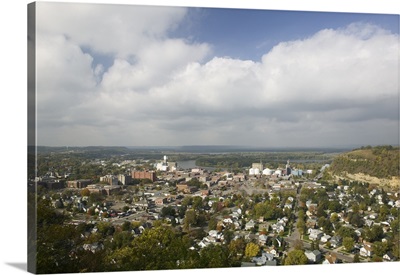 High angle view of a city, Mississippi River Valley, Red Wing, Minnesota