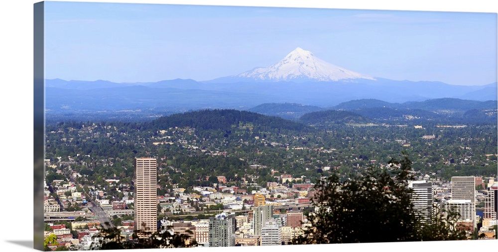 High angle view of a city, Mt Hood, Portland, Oregon