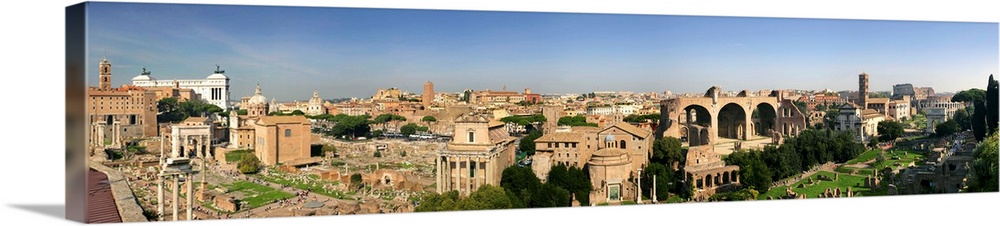 High angle view of a city, Roman Forum, Rome, Lazio, Italy