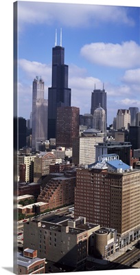 High angle view of a city, Sears Tower, Chicago Loop, Chicago, Cook County, Illinois