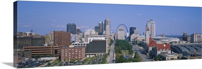 High angle view of a city, St Louis, Missouri