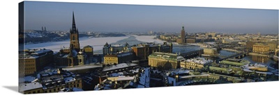 High angle view of a city, Stockholm, Sweden