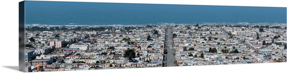 High angle view of a city, Sunset District, San Francisco, California, USA