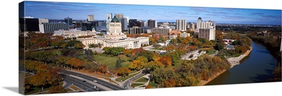 High angle view of a city, Winnipeg, Manitoba, Canada