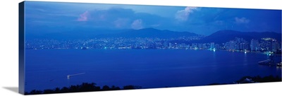 High angle view of a cityscape, Acapulco, Guerrero, Mexico