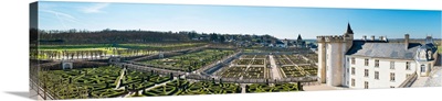 High angle view of a garden of a castle, Chateau De Villandry, Villandry, France