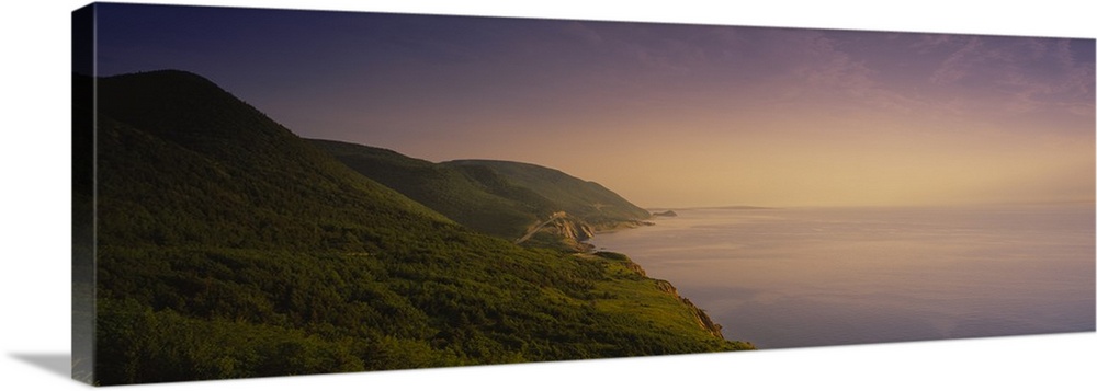 High angle view of a lake, Cape Breton Highlands National Park, Nova Scotia, Canada