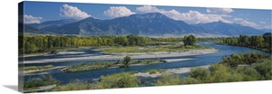 High angle view of a lake, Snake River, Swan Valley, Bonnev, Idaho image thumbnail