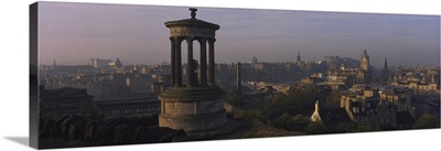 High angle view of a monument in a city, Edinburgh, Scotland
