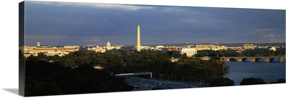 High angle view of a monument, Washington Monument, Potomac River, Washington DC