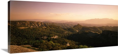 High angle view of a national park, Sant Llorenc del Munt Natural Park, Barcelona, Catalonia, Spain