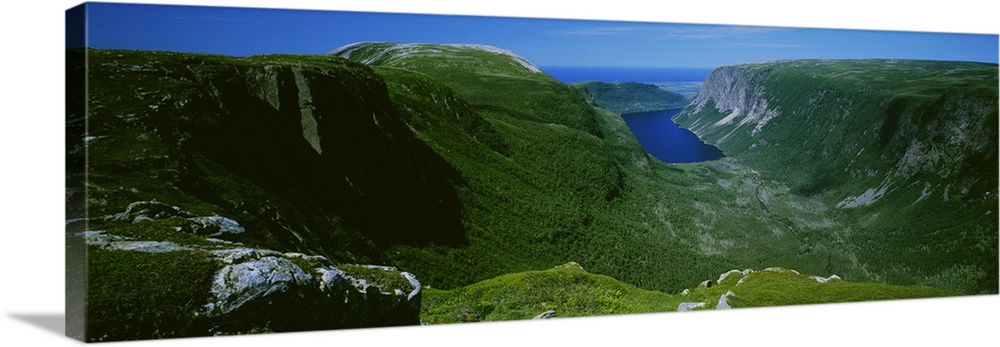 High Angle View Of A Plateau, Gros Morne National Park, Newfoundland And Labrador, Canada
