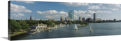 High angle view of a river, Charles River, Boston, Massachusetts