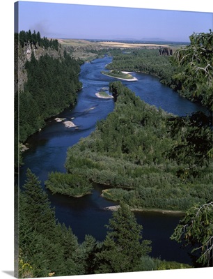 High angle view of a river, Snake River, Idaho,
