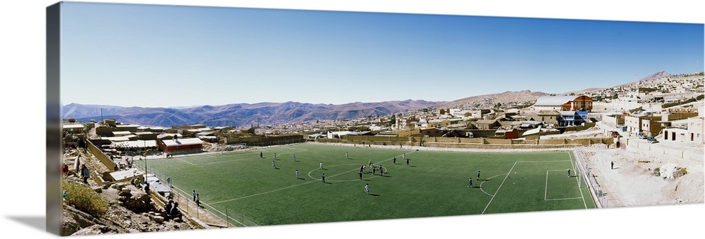 High angle view of a soccer field Potosi Tomas Frias Province Potosi Department Bolivia