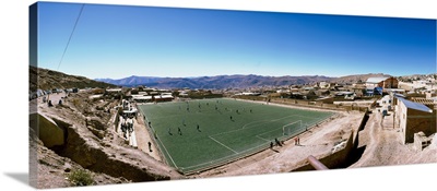 High angle view of a soccer field Potosi Tomas Frias Province Potosi Department Bolivia